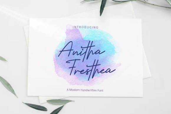 Anitha Fresthea: A Script Font for Modern Branding and Web Design