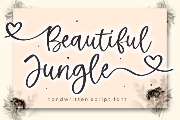 Beautiful Jungle Font: A Script Typeface for Stunning Handmade Designs