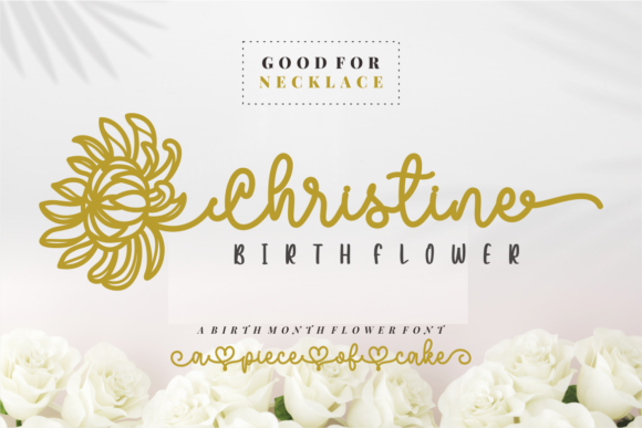 Christine Birth Flower Duo Font for Editorial Design
