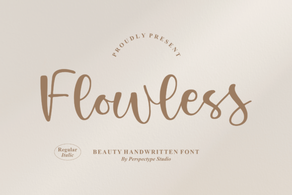 Flowless: A Script Font for Editorial Design with Elegance