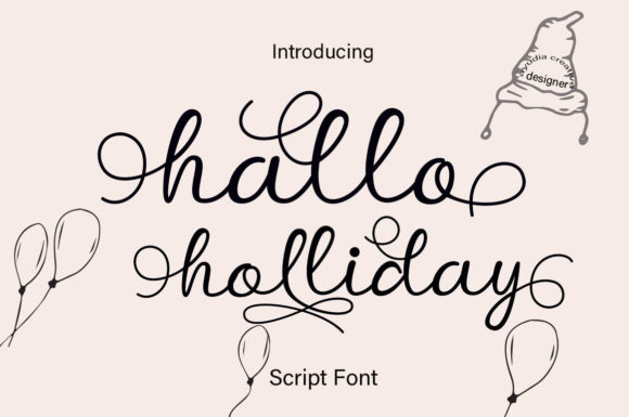 Hallo Holliday: A Delicate Script Font for Branding Projects