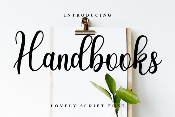 Handbooks Font: A Script Typeface for Business Branding