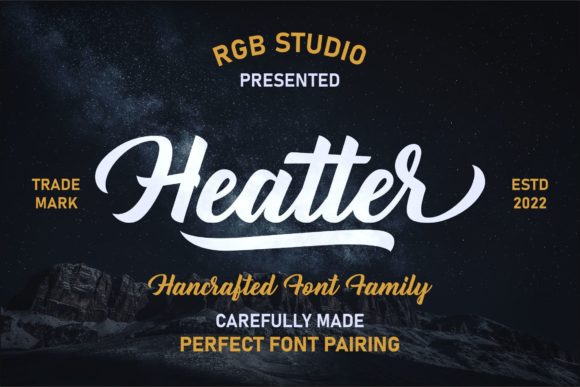 Heatter Font: A Retro Script for Creative Product Makers