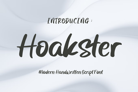 Hoakster: A Sophisticated Script Font for Editorial Design