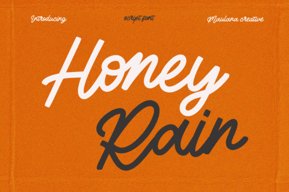 Honey Rain Font: A Vintage Script for Editorial Design