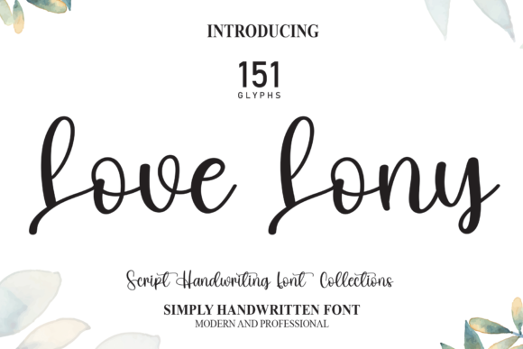 Love Lony: A Script Font for Stylish Branding