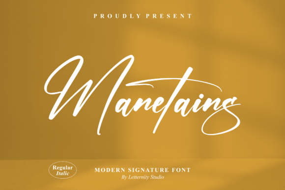 Manetains: A Delicate Script Font for Creative Branding