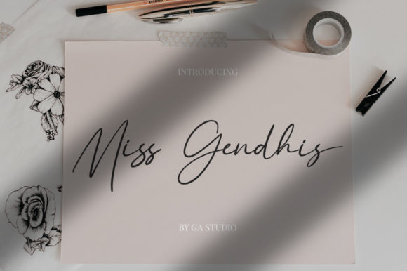 Miss Gendhis: A Stylish Script Font for Editorial Design