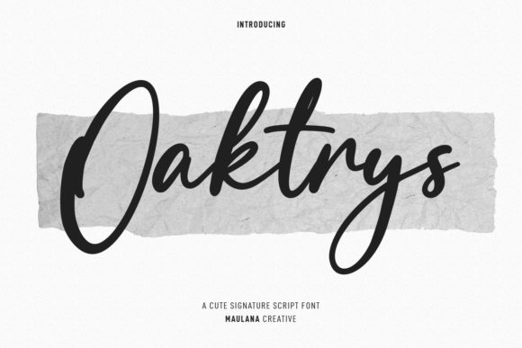 Oaktrys Font: A Versatile Script Typeface for Editorial Design