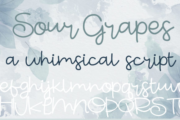 Sour Grapes Font: A Romantic Script for Creative Makers
